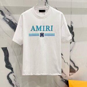 Amiri Crew neck white short sleeve T-shirt